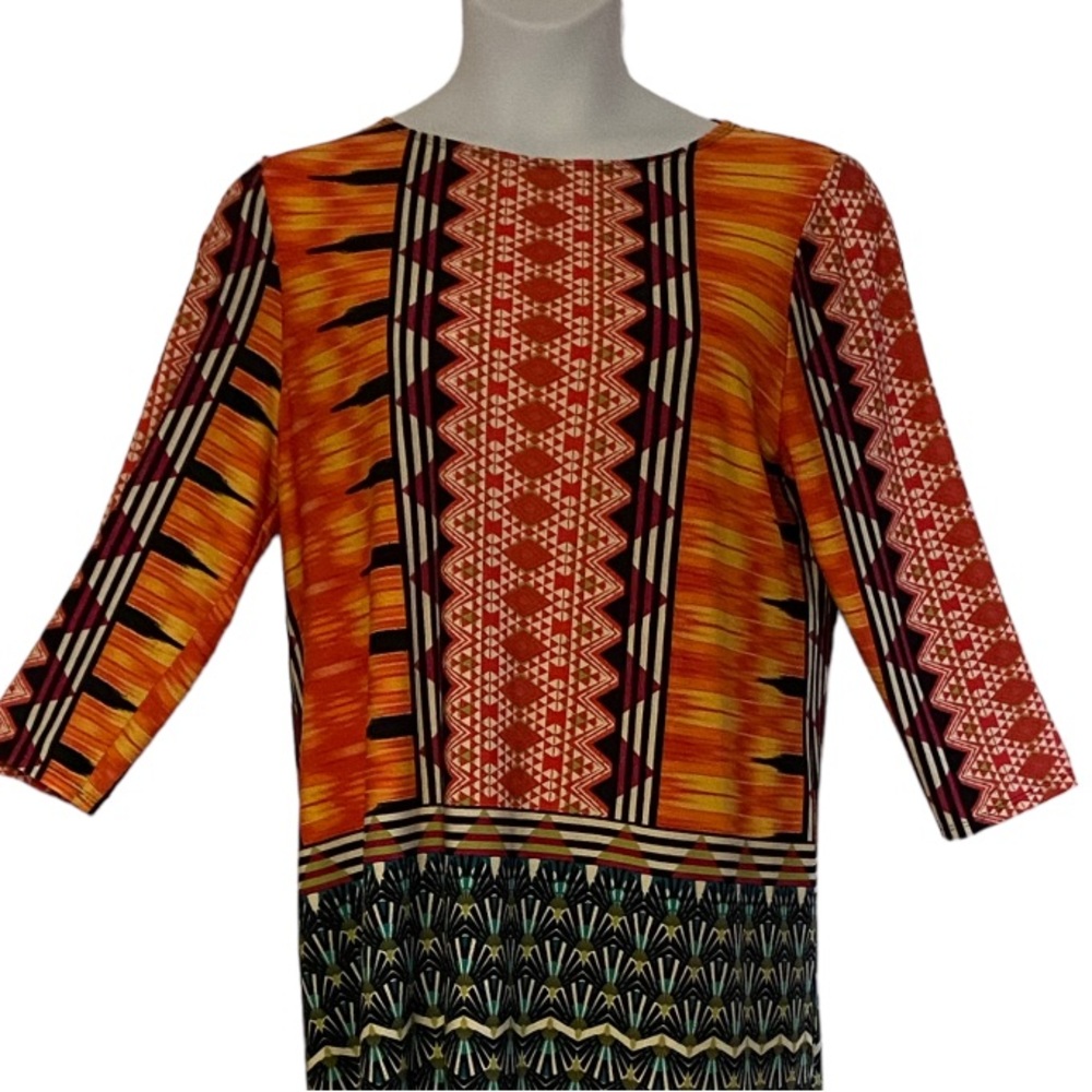 Monroe & Main Stretchy Shift Colorful Career Office Casual Church Vacation Dress - Picture 7 of 14